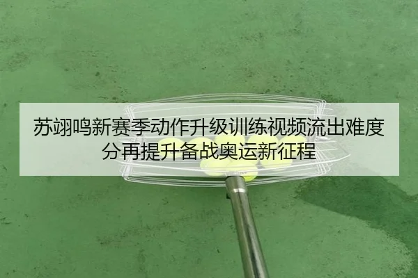 苏翊鸣新赛季动作升级训练视频流出难度分再提升备战奥运新征程